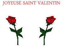 Gif animé joyeuse Saint Valentin roses rouges